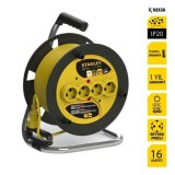 Stanley ST-E-4015 Makaralı Kablo 40 Mt 3x15mm 4 Prizli IP20