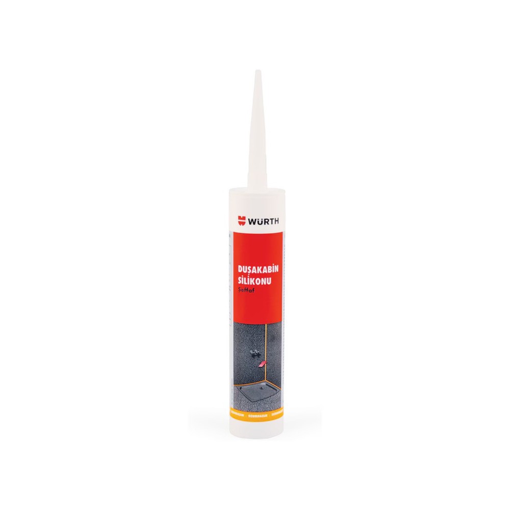 WÜRTH DUŞAKABİN SİLİKONU BEYAZ 310ML    24 ADET  