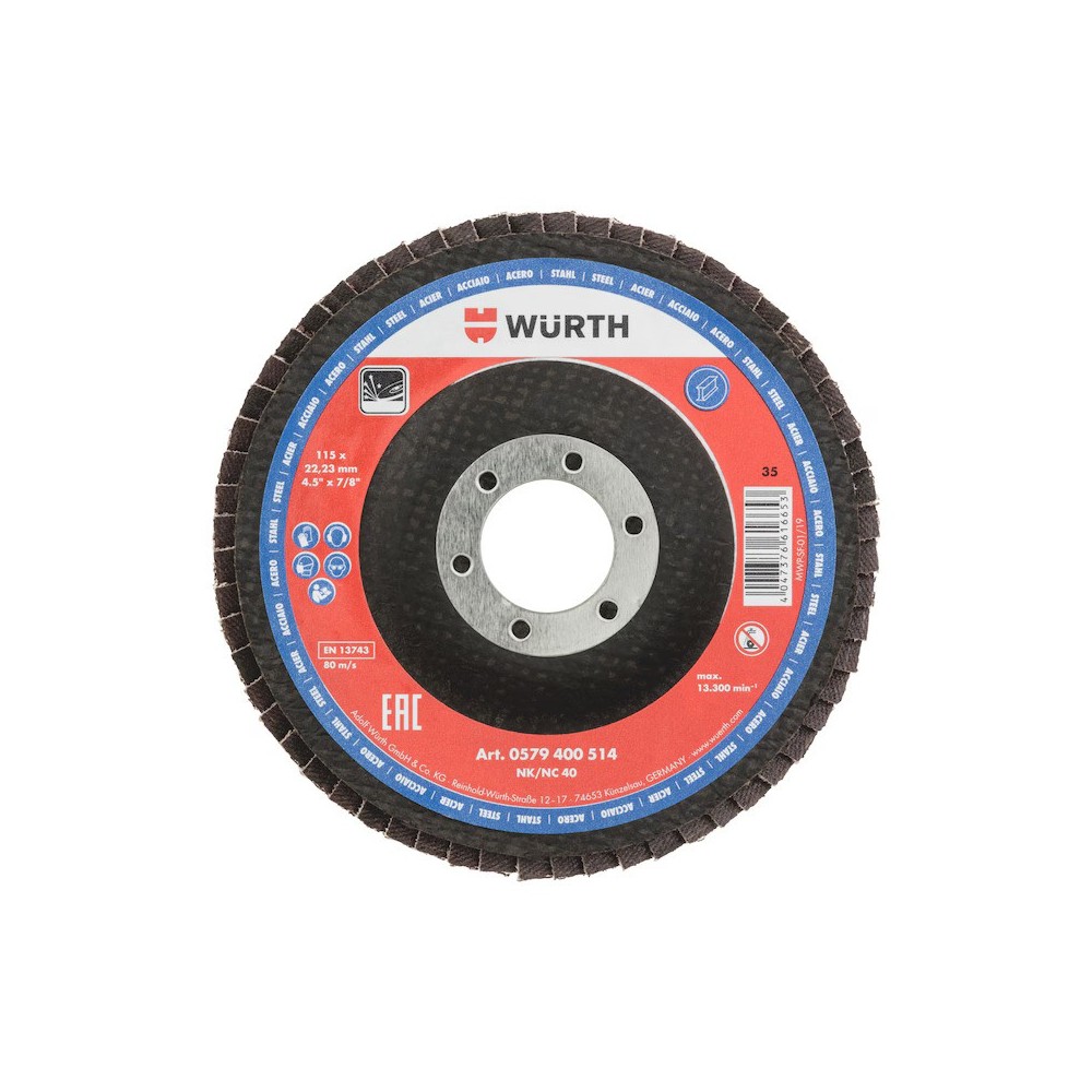 Würth Çelik için Segmentli Flap Disk