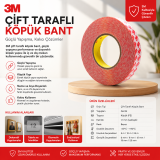 3m GPT-020 Çift Taraflı Bant 19mm  50 Metre