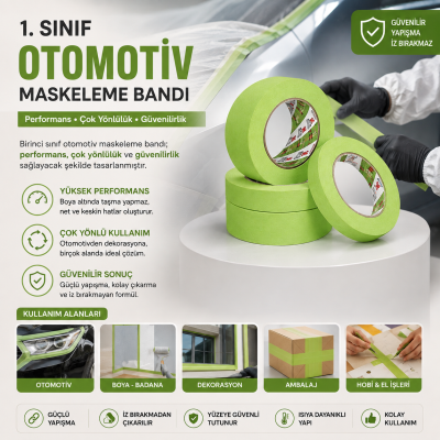 3M Yeşil Performans Maskeleme Bandı 233+