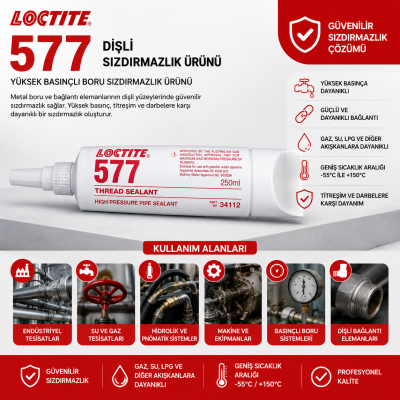 LOCTITE 577 BORU DİŞLİ SIZDIRMAZLIK 250 ML