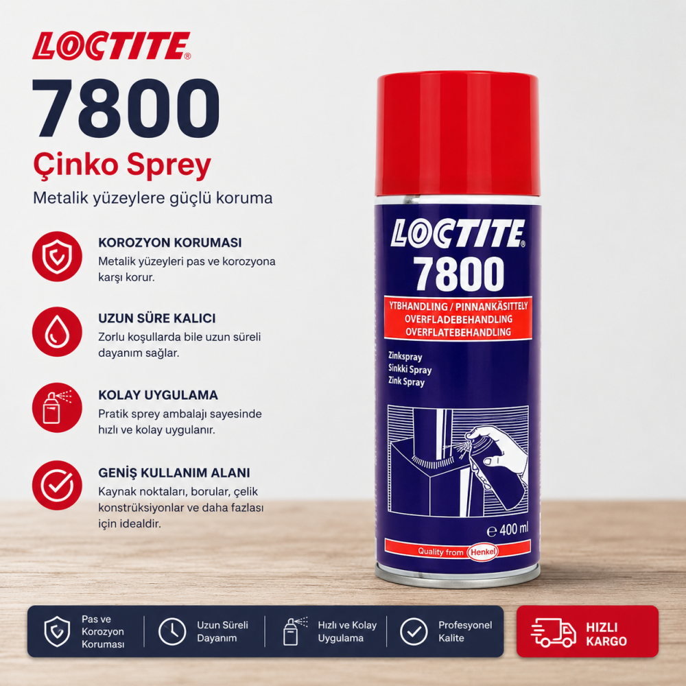 Loctite SF 7800 Çinko Sprey