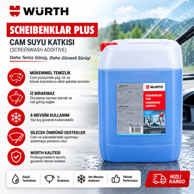 Würth DÖRT MEVSİM CAM TEMİZLEME SUYU 30LT