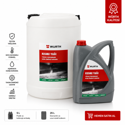 WÜRTH İŞLEME VE SOĞUTMA SIVISI NG ÇÖZÜNÜR KESME YAĞI 20 LT