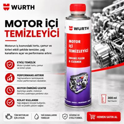 WÜRTH MOTOR İÇİ TEMİZLEME 400 ML