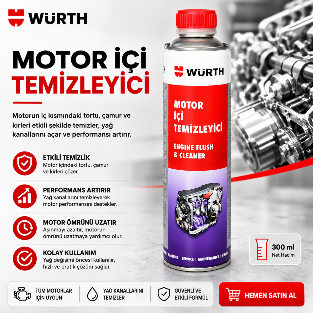 WÜRTH MOTOR İÇİ TEMİZLEME 400 ML