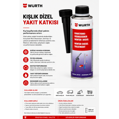 Würth Kışlık dizel performans arttırıcı 300 ml