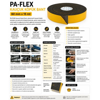 PA-FLEX KAUÇUK KÖPÜK BAND 60mm x 15mt