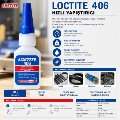 LOCTITE 406 Hızlı Yapıştırıcı 20 Gr