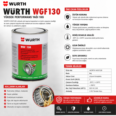 WÜRTH WGF130-YÜKSEK PERFORMANS YAĞI 1KG