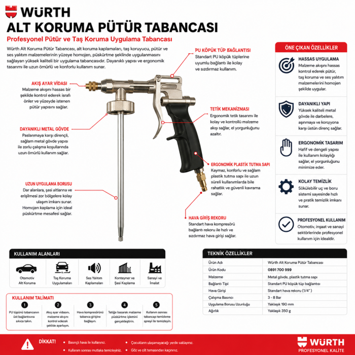 Würth  Alt koruma pütür tabancası