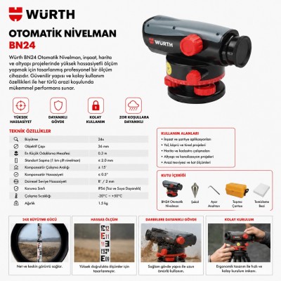 Würth OTOMATİK NİVELMAN BN24