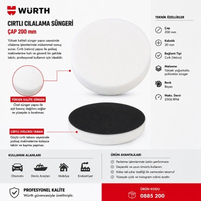 Würth CIRTLI CILALAMA SÜNGERI ÇAP200