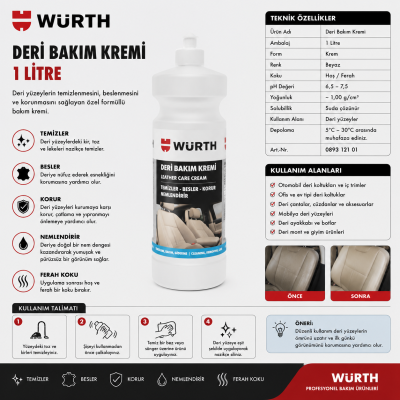 Würth DERİ BAKIM KREMİ 1L
