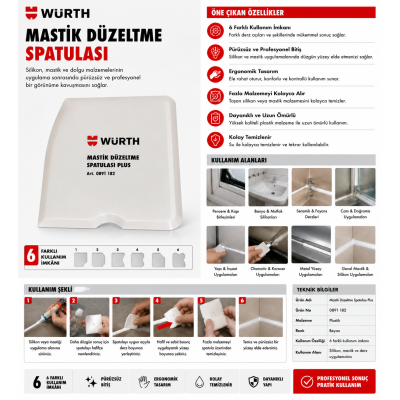 Würth MASTİK DÜZELTME SPATULASI