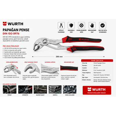 Würth Boru pensesi DIN ISO 8976