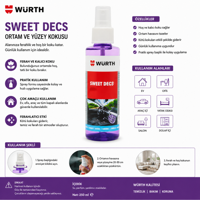 Würth ARAÇ KOKUSU MOON 150ML