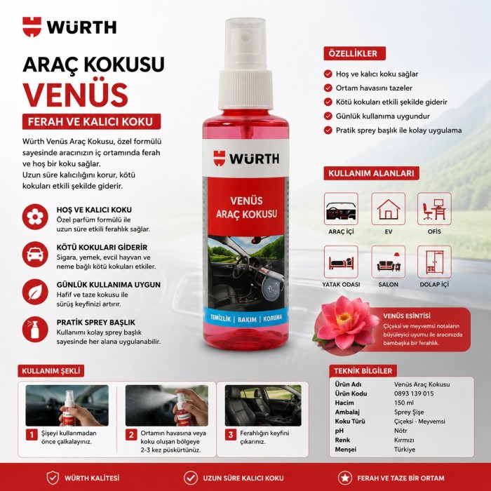 Würth ARAÇ KOKUSU VENÜS 150ML