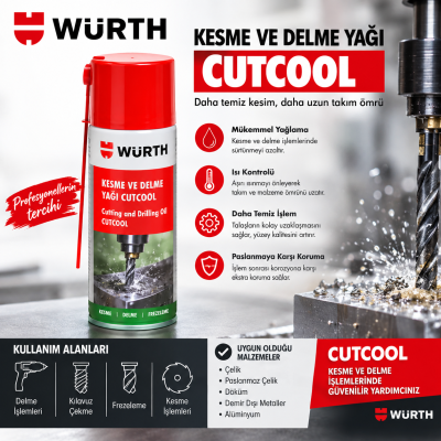 Würth Kesme ve delme yağı CUTCOOL