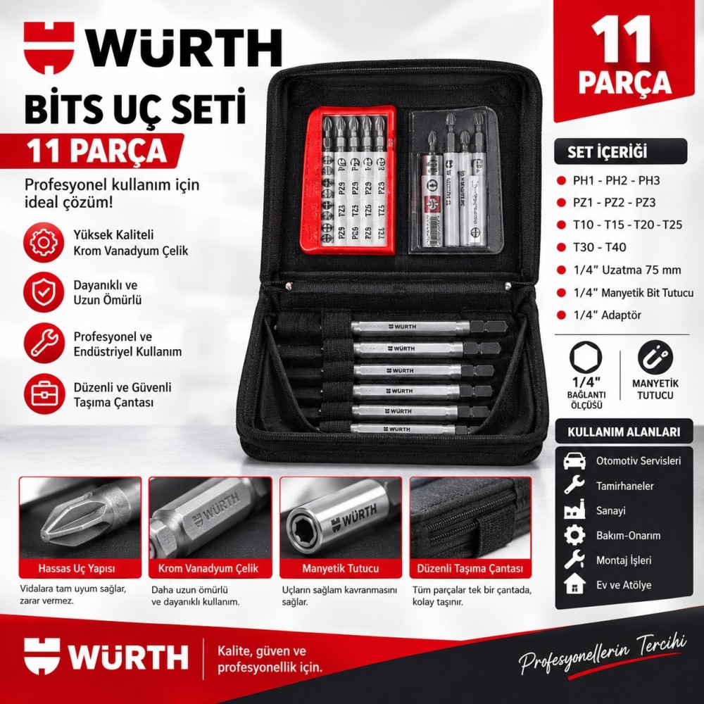 Würth Cıvata çektirme ürün gamı
