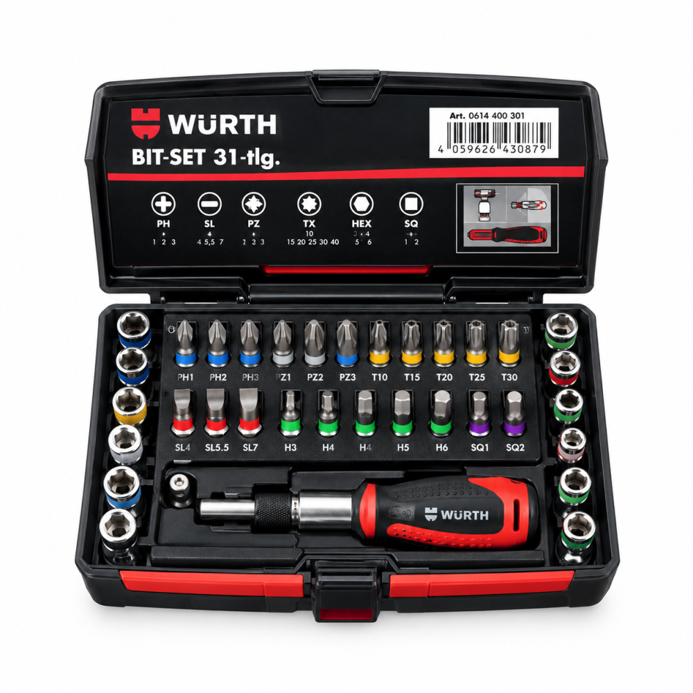 WÜRTH Uç kutusu boyut 3 33 parça