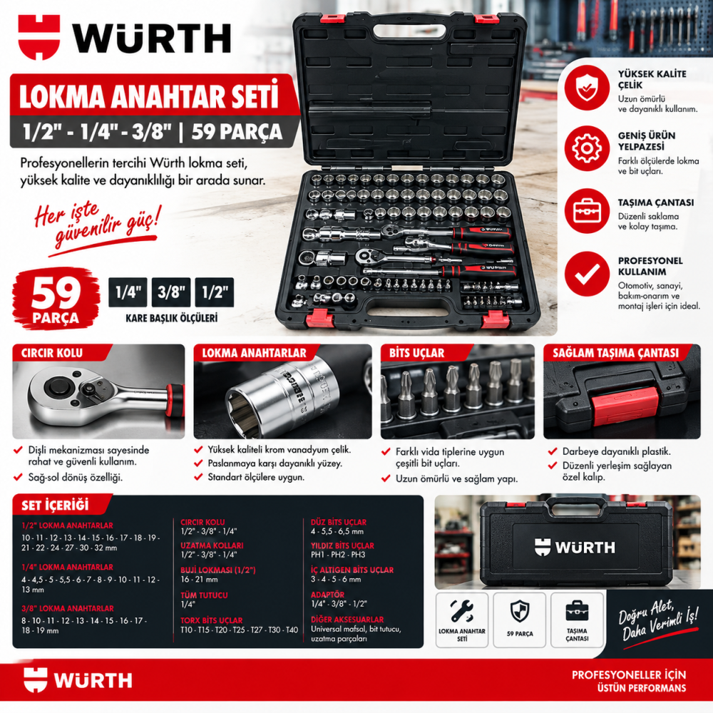 Würth HSS SMART STEP sac delik genişletici