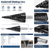 Würth HSS AITiN SMART STEP kademeli helezon matkap ucu