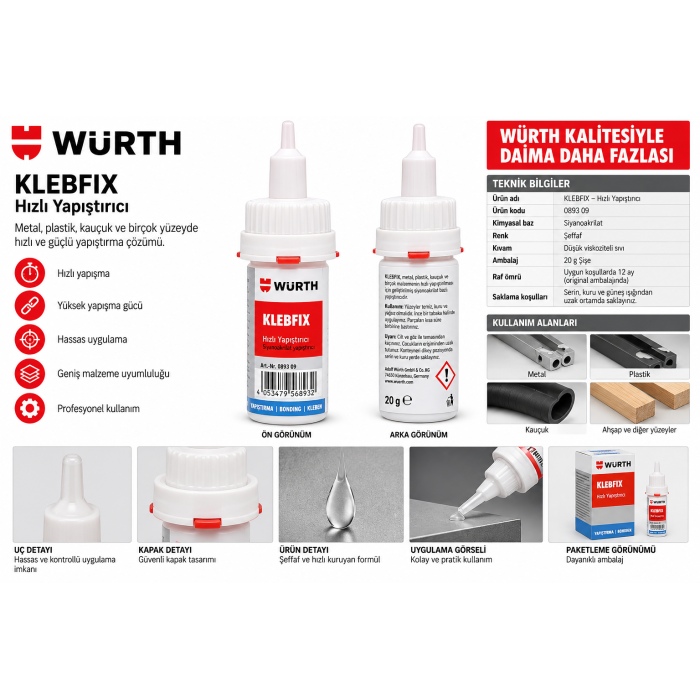 Würth DOS SÜPER YAPIŞTIRICI 20GR