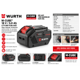 WÜRTH M-CUBE BATARYA-18V50AH-W-CONNECT