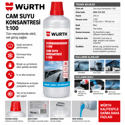 Würth  3ü 1 arada araç şampuanı