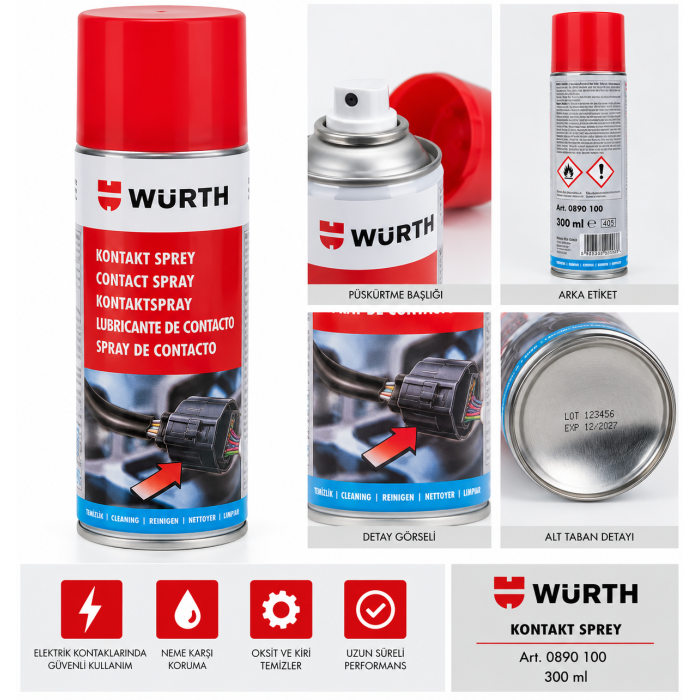 WÜRTH KOKPİT TEMİZLEME SPREYİ 400ML   24 Adet