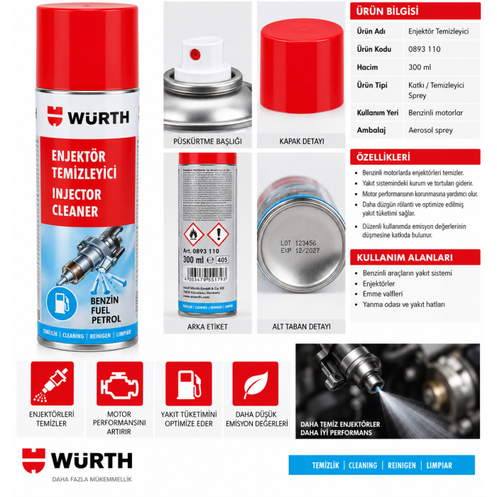 WÜRTH ENDÜSTRİYEL TEMİZLEYİCİ 500ML