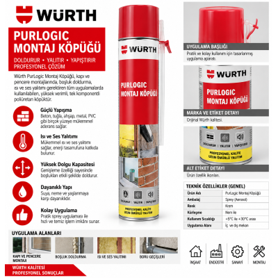 Würth HORTUM MONTAJ KÖPÜĞÜ EXPANFIX-PRO-750ML