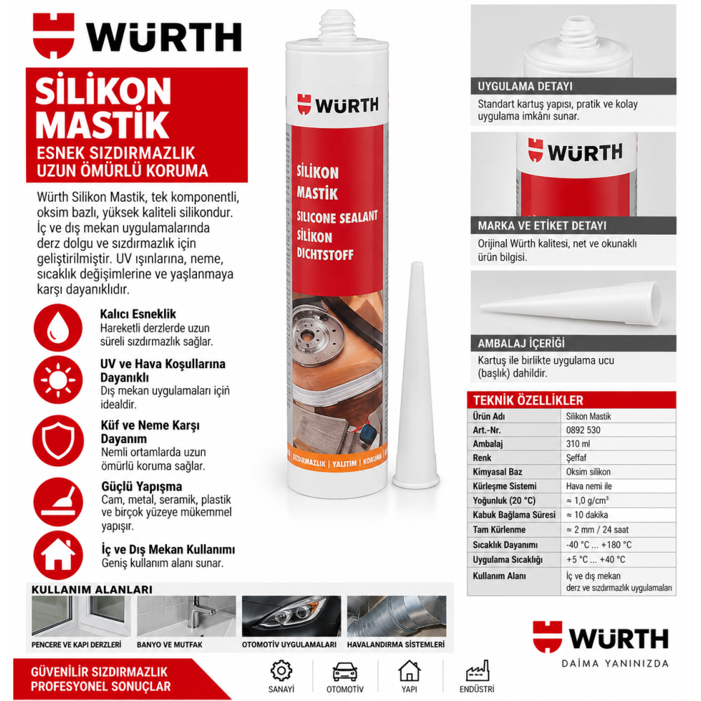 Würth DICHTFIX-İZOLE MACUNU BEJ 310ML  12Adet