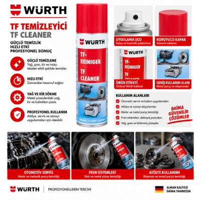 WÜRTH LCD EKRAN TEMİZLEYİCİ-200 ML WÜRTH   6 ADET