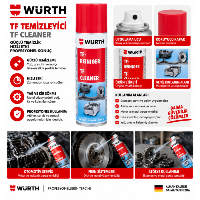 WÜRTH LCD EKRAN TEMİZLEYİCİ-200 ML WÜRTH   6 ADET