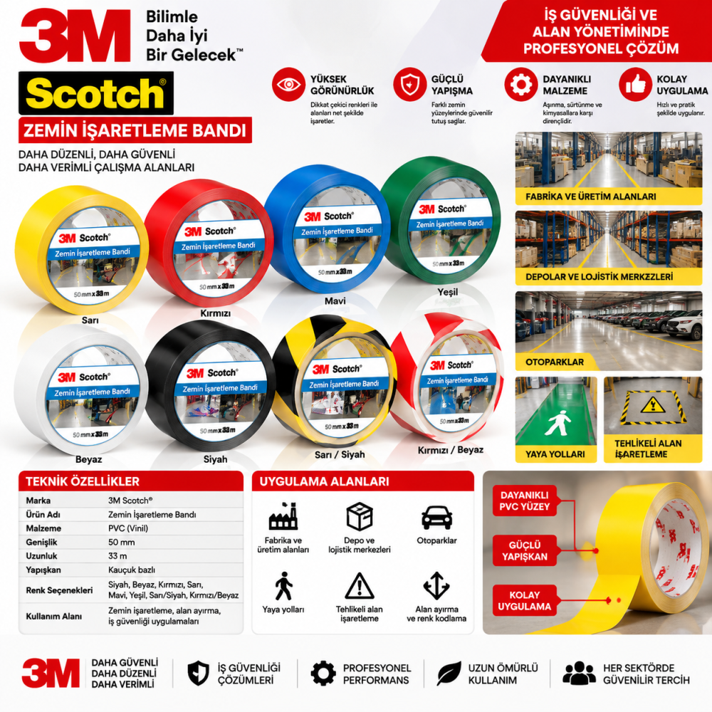 3M Uyarı ve İşaretleme Bandı 5702