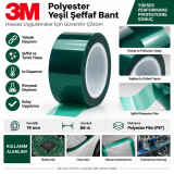 3M Polyester Bant 8992 Yeşil 504 in x 72 yd 32 mil her kolide 1 rulo