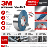 3M Titreşim Sönümleme Bandı 434 Gümüş 2 x 60 yd 75 mil her kolide 6 rulo Yığın