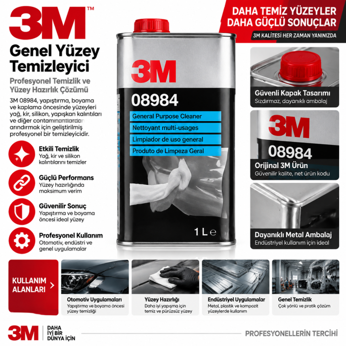 3M Genel Amaçlı Yapıştırıcı Temizleyicisi 1 L
