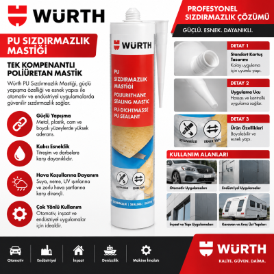 Würth Montaj yapıştırıcısı PUR Rapid   12 ADET