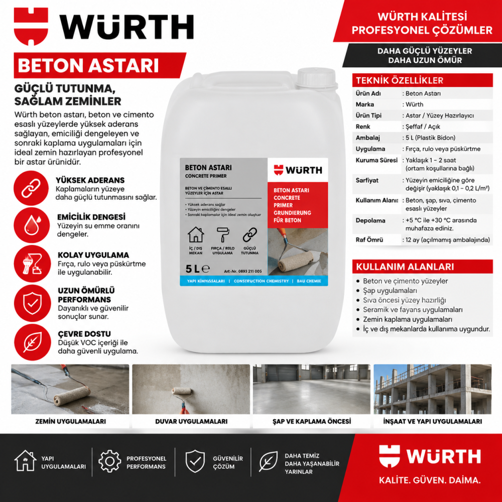 Würth  Ahşap kalıp için konsantre kalıp ayırıcı  25LT