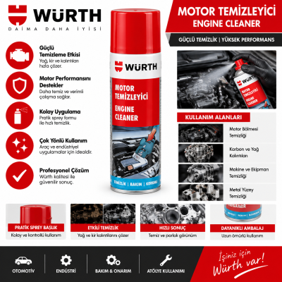 WÜRTH MOTOR KORUMA CİLASI 400ML