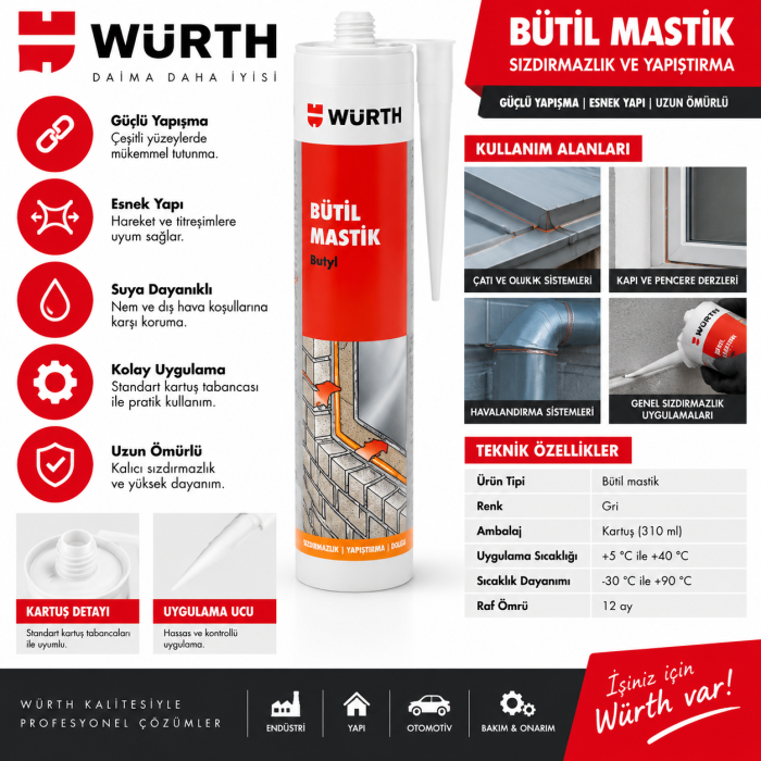 WÜRTH Nötr Silikon Würth