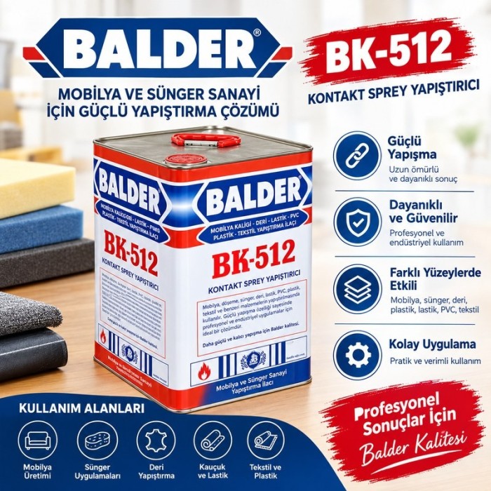 Balder BK 512 Sprey Yapıştırıcı Teneke 16 L