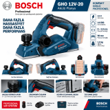 BOSCH GHO 185-LI Promix 18 Volt Akülü Planya       Akü-Şarj Aleti Hariç