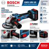 BOSCH GWS 18V-15 SC Akülü Avuç Taşlama 18 Volt 80 Ah