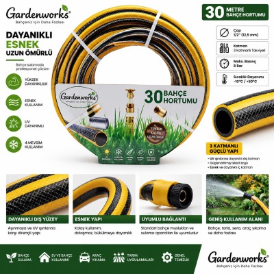 Gardenwind 12 13 mm Bahçe Sulama Hortumu 30 metre