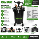 Daystar 80 Lt Otomatik Karıştırıcılı Teflon Kaplı Basınçlı Boya Tankı